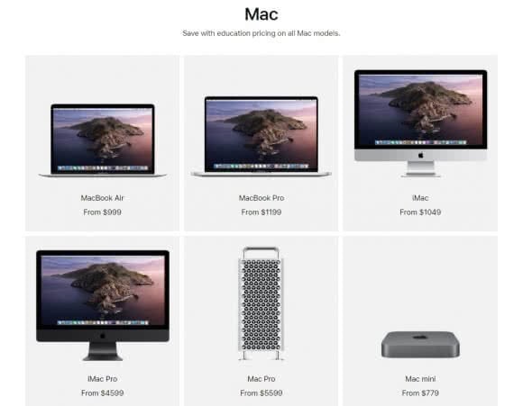 Apple mac discount for students